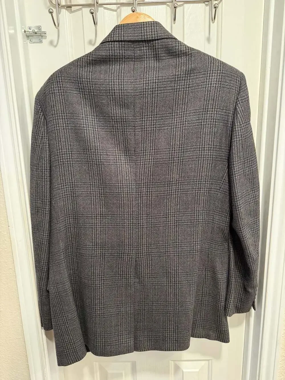 Jos A Bank Executive Collection 42R 100% Wool Glen Plaid Sport Coat Blazer
